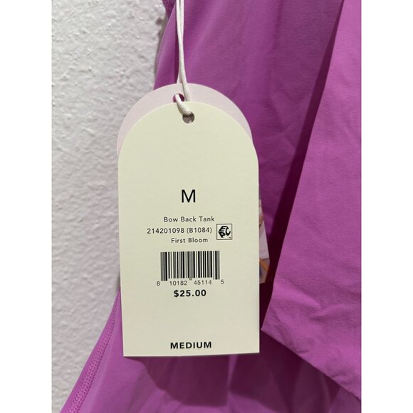 NWT Blogilates Purple Bow Back Tank - Women's M - MSRP $25 - Picture 3 of 6